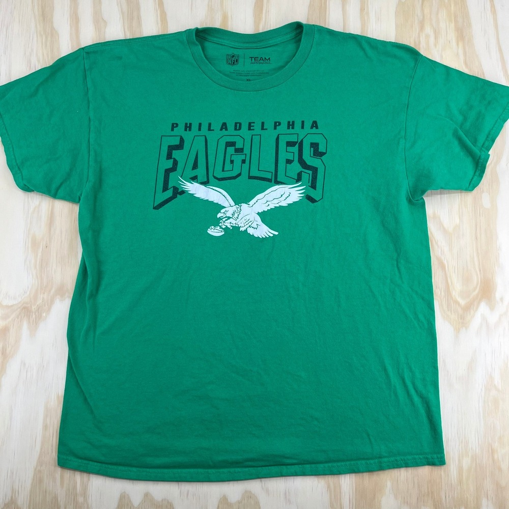 Philadelphia Eagles Mens T-Shirt Green Graphic XL 100% Cotton NFL Team Apparel